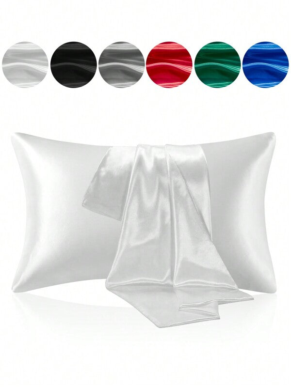 1pc Satin Pillowcase, Silk Pillowcase For Hair And Skin Care, Luxurious Silky Soft And Breathable, No Filling, Machine Washable, Autumn Decor